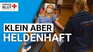 #KleinAberHeldenhaft - Folge Hannah auf dem Weg ihrer Blutspende!