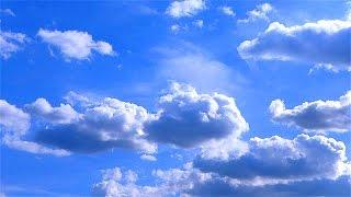 Красивые Облака в Голубом Небе. Движение Облаков. Красивое Небо. Футажи для видеомонтажа Видеофутажи
