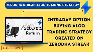 zerodha streak option buying intraday algo trading strategy | streak algo trading strategies