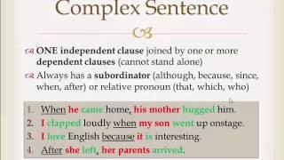 Types of Sentences (Simple, Compound, Complex, Compound-Complex)