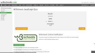 W3School Quizz   JS