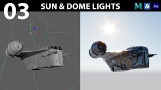 V-Ray Sun & HDRI Dome Lights — Razor Crest VFX Lecture 03