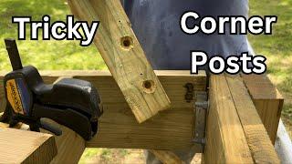 Deck Corner Post Install Challenges #diy #woodworking #diydeck #deckrenovation #deckbuilding