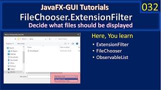 File Chooser | Settup File Filters | JavaFx GUI Tutorial #32