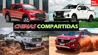  6 Pick Ups CHINAS COMPARTIDAS entre MARCAS ! | Vary Topics