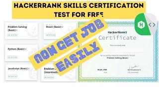 HackerRank Skills Certification Test For Free | Now Become HackerRank Verified Developer And Get Job