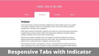 Create Responsive Tabs Layout using HTML, CSS & JavaScript