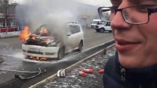 Машина сгорела | Пожарные приехали БЕЗ ВОДЫ | (полная версия) Шапкой туши