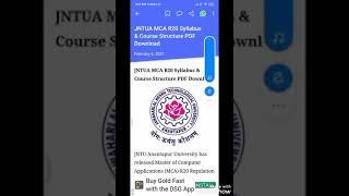 JNTUA MCA R20 Syllabus & Course Structure PDF Download