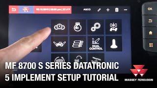 MF 8700 S Series Datatronic 5 Implement Setup | Technology | Tutorial