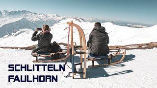 Schlitteln in Grindelwald vom Faulhorn zur Bussalp! Längste Schlittel Piste der Welt!