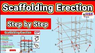 Scaffolding erection | How to erect scaffolding | Step by step | Scaffolding components | parts name