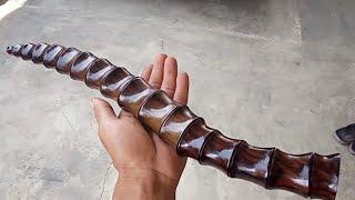 amazing skill ,membuat golok dengan gagang dan sarung motif TEBU IRENG (secret weapon) #idekreatif