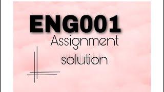 ENG001 Assignment No .1 solution 2022 spring smstr