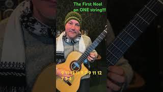 The First Noel, on ONE string! Super EASY guitar tutorial. Learn this Christmas Song in 59 seconds!