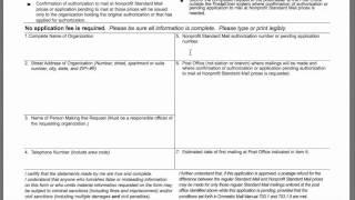 Non-Profit Bulk Mail Form 3623