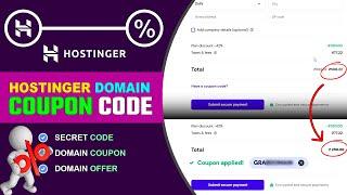 ️Hostinger Domain Coupon Code | Hostinger Domain Offer