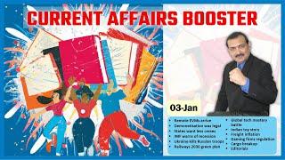 PT's Current Affairs Booster (CA Booster) - 03 Jan 2023 - Civil Services Govt Exams MBA entrance
