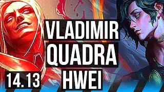 VLADIMIR vs HWEI (MID) | Quadra, 1000+ games, Godlike | EUNE Master | 14.13