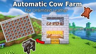 Minecraft: Best AUTOMATIC Cow Farm in 1.20! (Survival | Bedrock | Java)