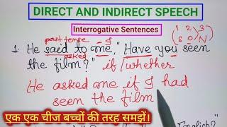 Direct and Indirect Speech Interrogative Sentences/Narration in English Grammar