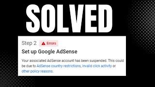 Big Problem | Your associated AdSense account has been suspended | Solved