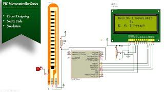 Resistive sensor interfacing with PIC16F628A | simulation | Flex sensor