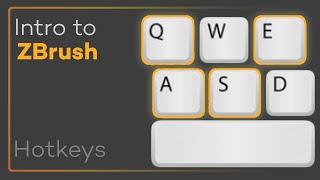 Intro to ZBrush 010 - Hotkeys! Saving, storing, and utilizing hotkeys to speed up your workflow!
