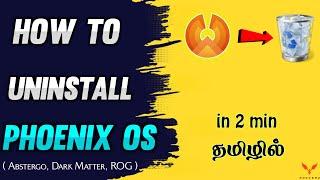 HOW TO UNINSTALL PHOENIX OS PERMANENTLY , DUAL BOOT IN WINDOWS 10 IN TAMIL