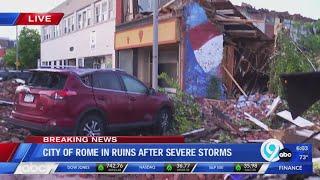City of Rome in Ruins after Severe Storms: 7-17-24