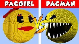 PACMAN vs PAC-GIRL  - PvZ vs Minecraft vs Smash