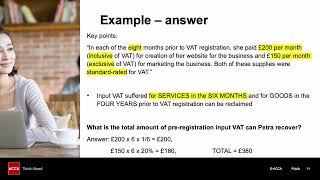 TX Topic Explainer: VAT Calculations