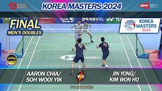 Final - MD | Korea Masters 2024 | Aaron Chia / Soh Wooi Yik vs Jin Yong / Kim Won Ho | Highlights