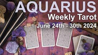 AQUARIUS WEEKLY TAROT READING "CHOOSE WISELY" June 24th to 30th 2024 #weeklytarot  #weeklyreading