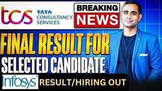 TCS Breaking New | Final Result Out | Infosys Result/Hiring Out