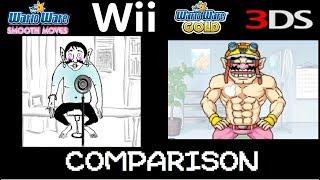 WarioWare Smooth Moves vs WarioWare Gold Microgame comparison.