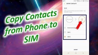 How to Copy Contacts from Phone to SIM