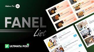 How to Use Fanel List Widget by Ultimate Post Kit in Elementor | Best WordPress Plugins