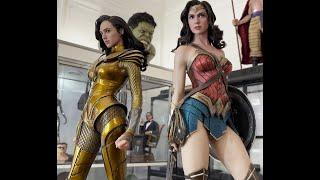 Wonder Woman Classic Vs WW84 - JND Studios-  Gal Gadot - classic Suit vs Golden Armor 1/3 statue