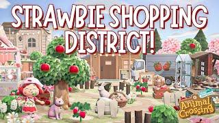 Strawberry Shortcake Shopping District! Speed Build | ACNH | animal crossing new horizons