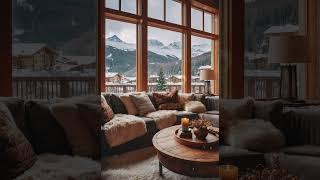 AMAZING View  Stress Relief Immediately #winterfireplace #relax#fireplace#schnee#kamin #cozywinter