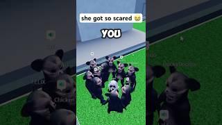 she got so scared  #roblox #trolling #troll #gaming #memes #meme #shorts