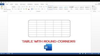 Create Table With Rounded Corners in MS Word | Fast and Easy | Muabi Design