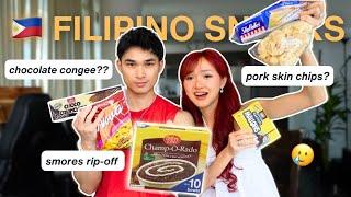 Trying Filipino Snacks w/ my Filipino Boyfriend 