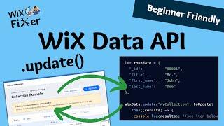 How to Update an Item From a Data Collection with WiX Code | WiX Data API - .update() Method | Velo