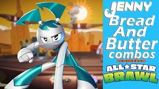 How to play Jenny XJ-9 Bread and Butter combos (Beginner to pro) Nickelodeon all star brawl