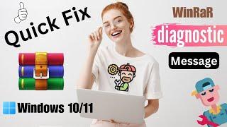 How to Fix WinRAR Diagnostic Message | QUICK STEPS winrar diagnostic message fix | eTechniz.com 