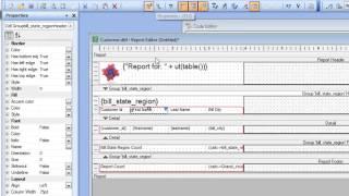 Alpha Five V11 Layout table reports boxes Part 1, 2 and 3