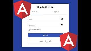 Login Page Angular 5+ | Angular Material Design | SignIn/SignUp Form