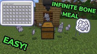 EASIEST 1.21 AUTOMATIC BONE MEAL FARM TUTORIAL in Minecraft Bedrock (MCPE/Xbox/PS4/Switch/PC)